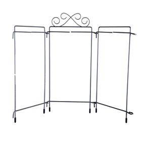Wire Scroll Tri-Stand - Grey