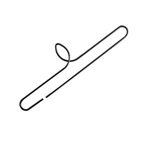 6 1/2" Single Leaf Split Wire Hanger - Charcoal