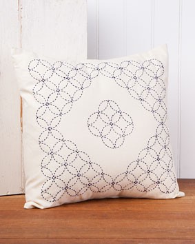 Sashiko Cushion Cover Kit - Off White