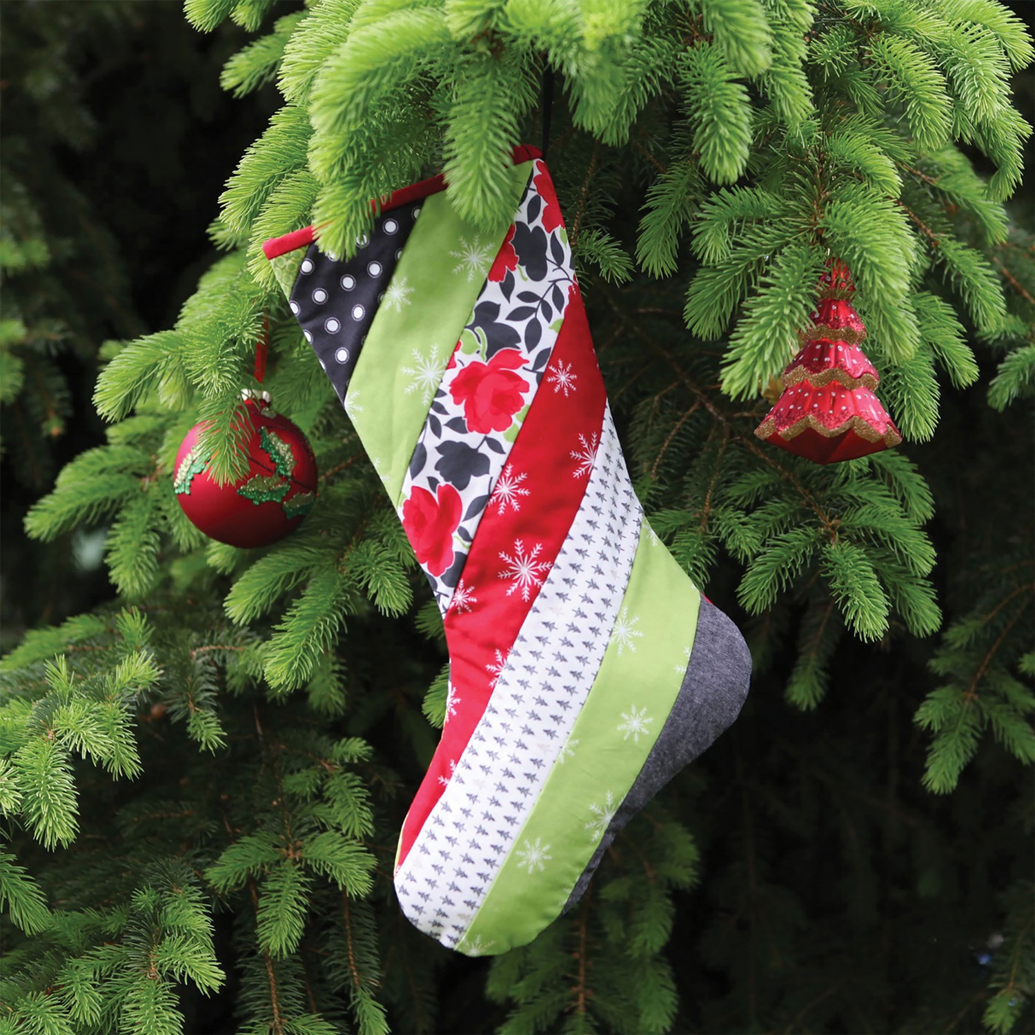 Quilt as you clearance go christmas stocking