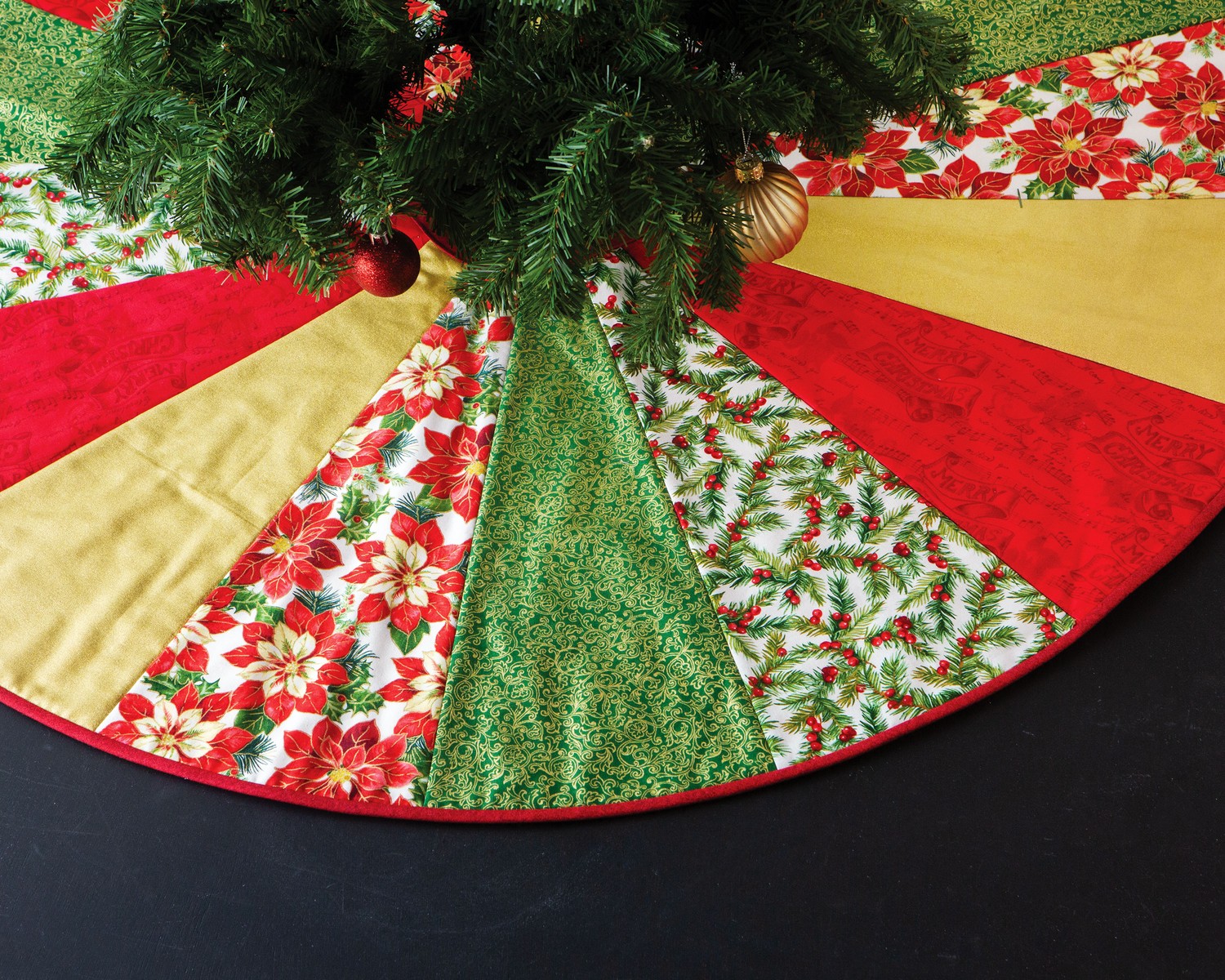 June Tailor Quilt As You Go Tree Skirt-Pattern 40 Diameter 1/Pkg -  730976014922