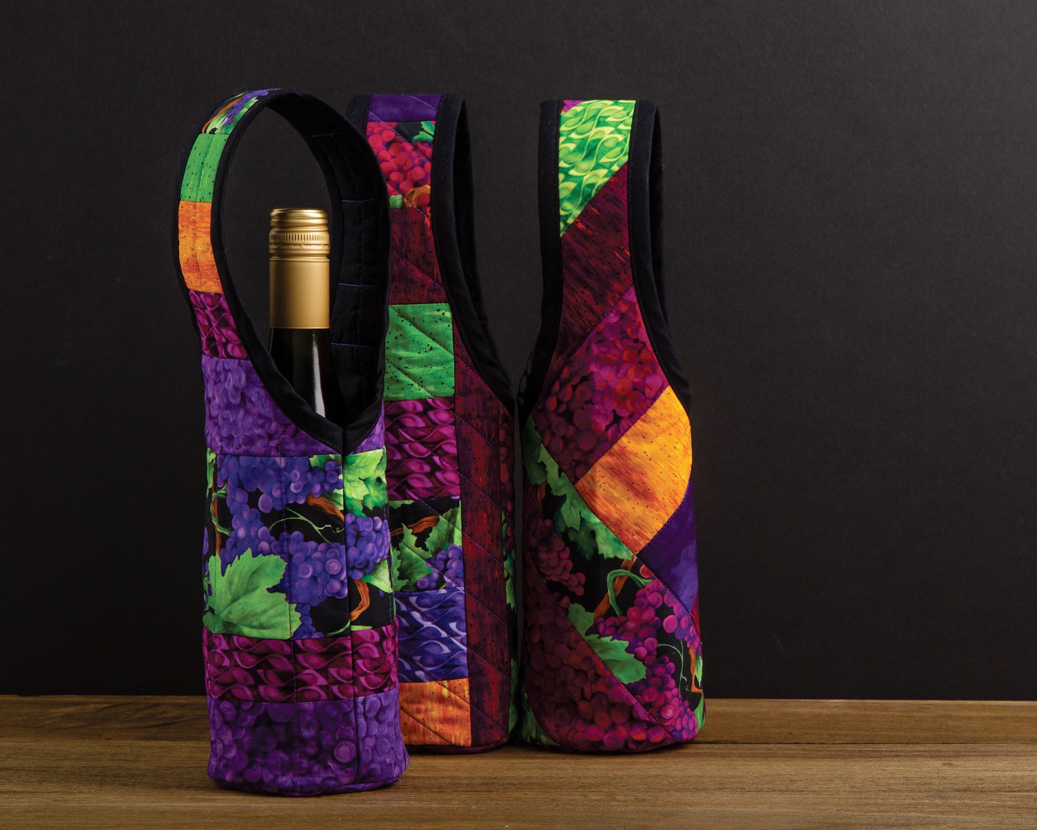 Quilt as you shop go wine totes