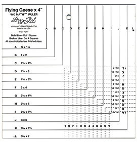 Flying Geese Ruler Chart.pdf Flying Geese x 4 Ruler | ConnectingThreads.com