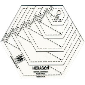 15. Transparent Hexagon Quilting Ruler Template for Home Sewing Tools