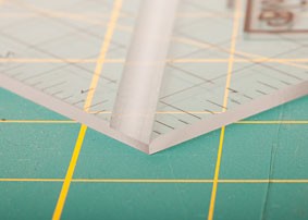 4.5 Inch Bloc-Loc Half Square Triangle Trimming Ruler