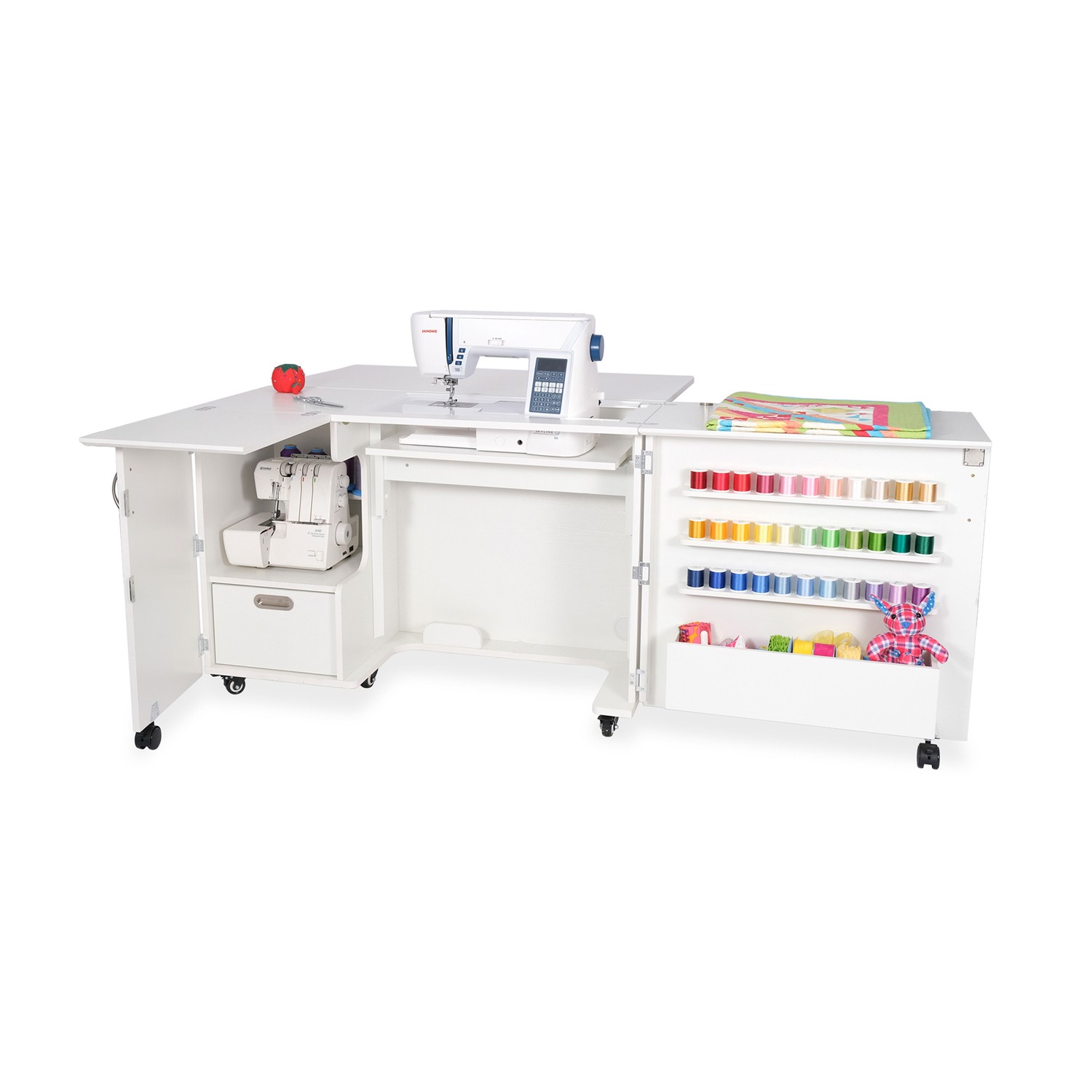 Wallaby Sewing Cabinet - Ash White | ConnectingThreads.com