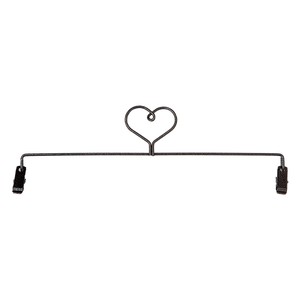 Heart Clip Holder 12" - charcoal