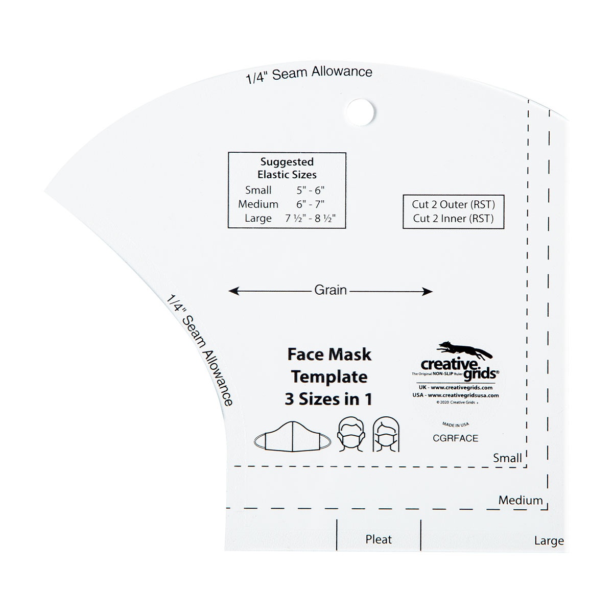Creative Grids Face Mask Template | ConnectingThreads.com