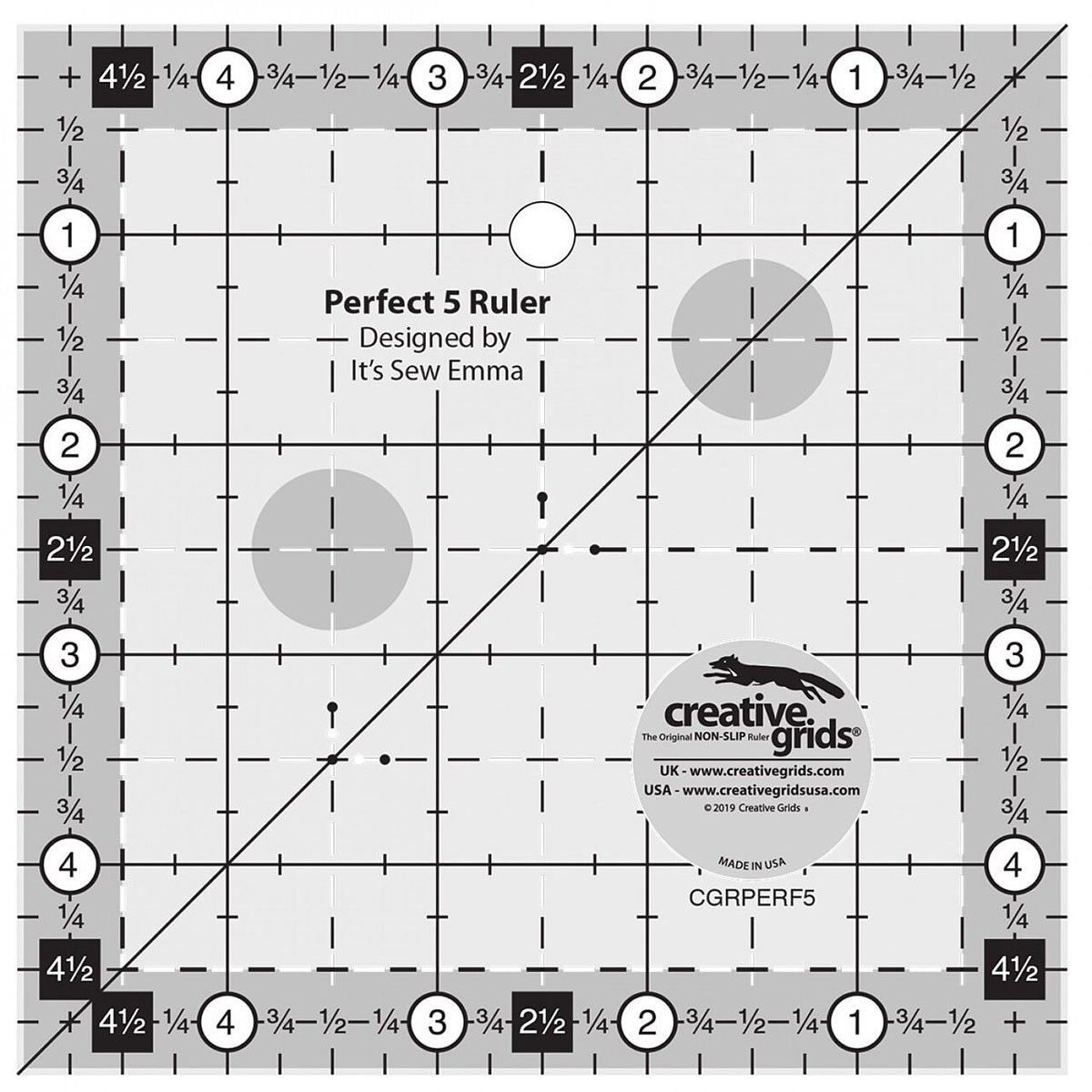 Creative Grids™ I Love My Quilting Friends Mini Quilt Ruler - 2 1/2 x