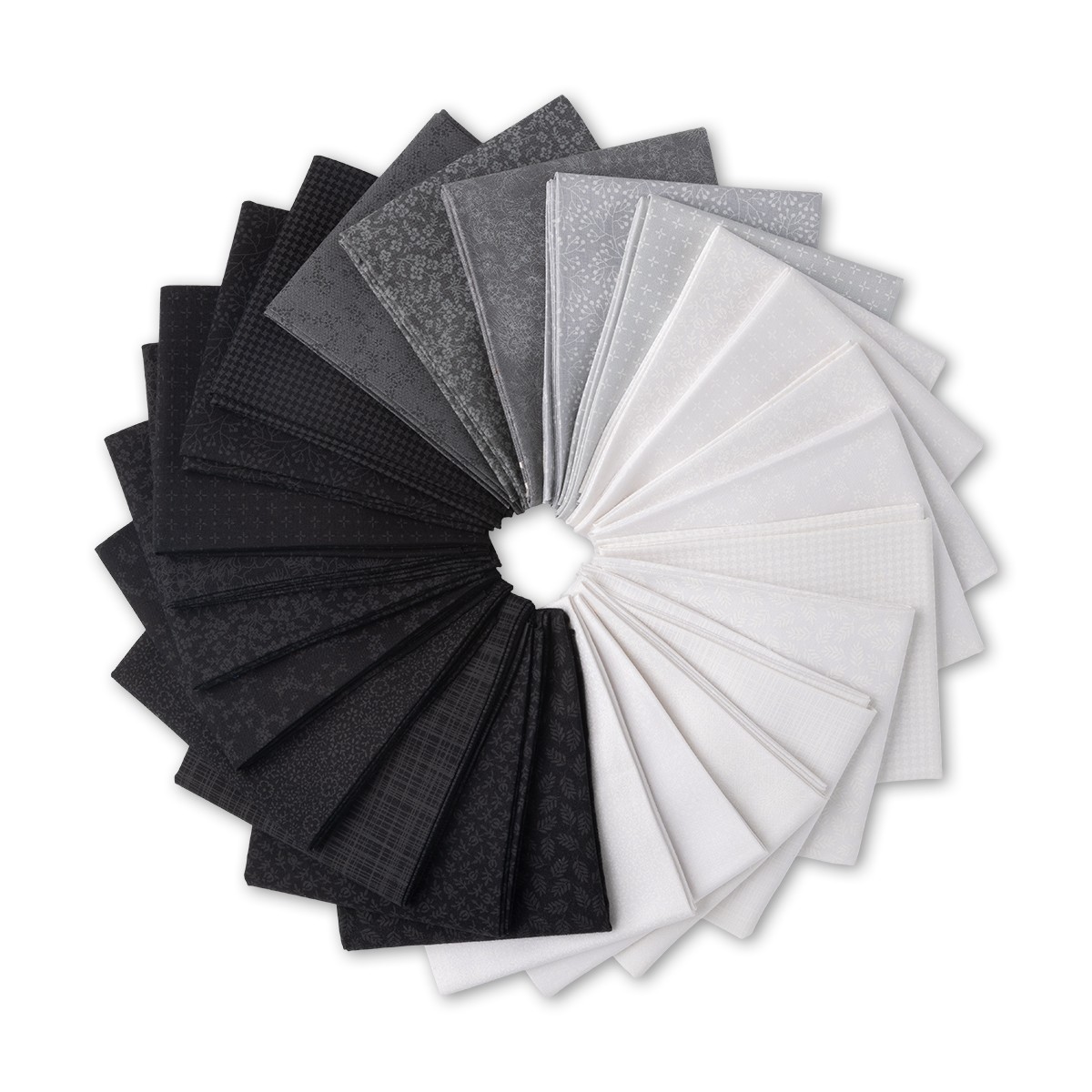 Monochrome Fat Quarter Sampler Black & White Quilting Fabric