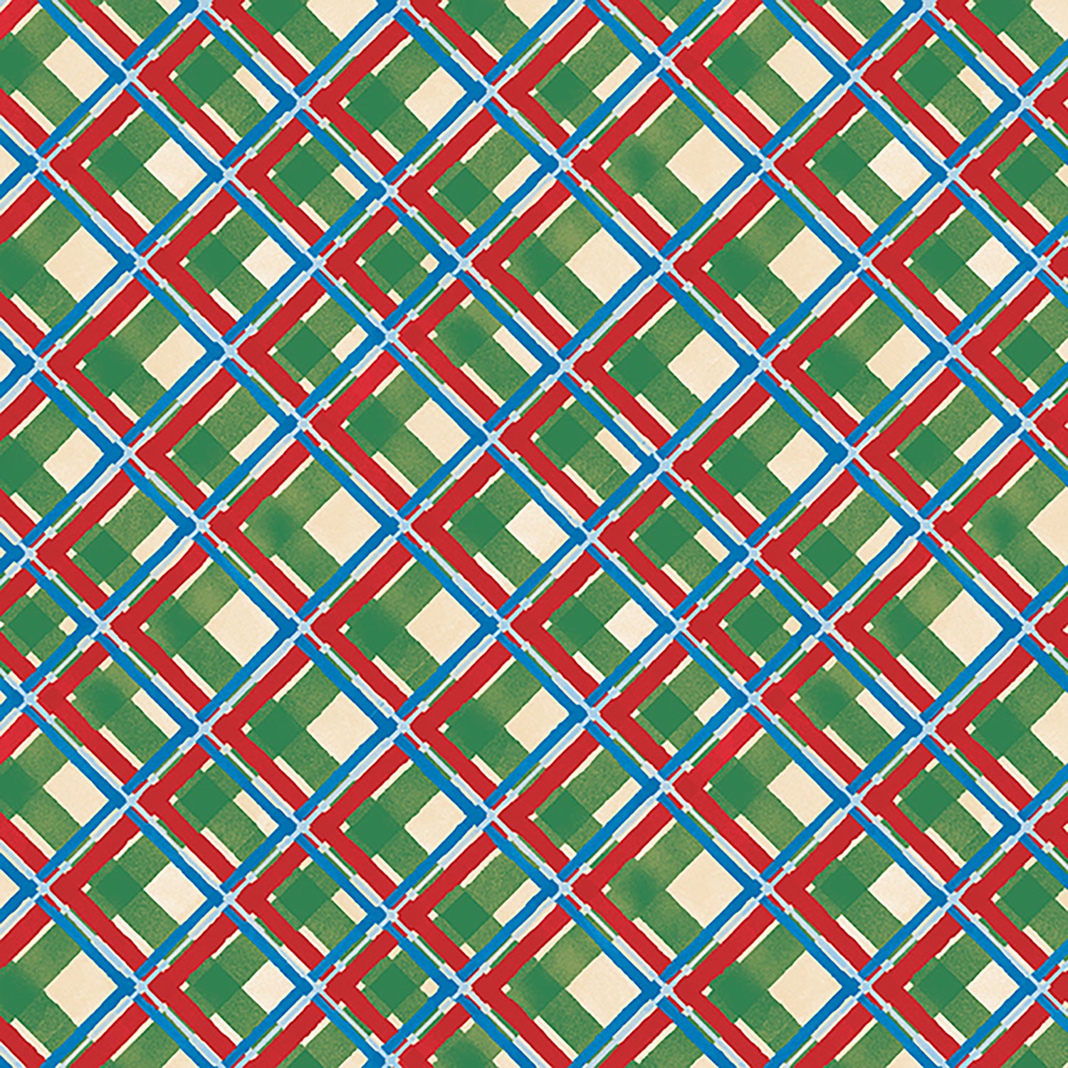 Specialty Cuts Plaid 1 Yard Cut Red Green Multi Color Quilting