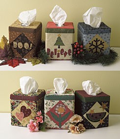 Quilted tissue box cover sale