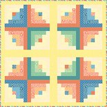 Wildflower Log Cabin Table Topper Pattern | Connecting Threads