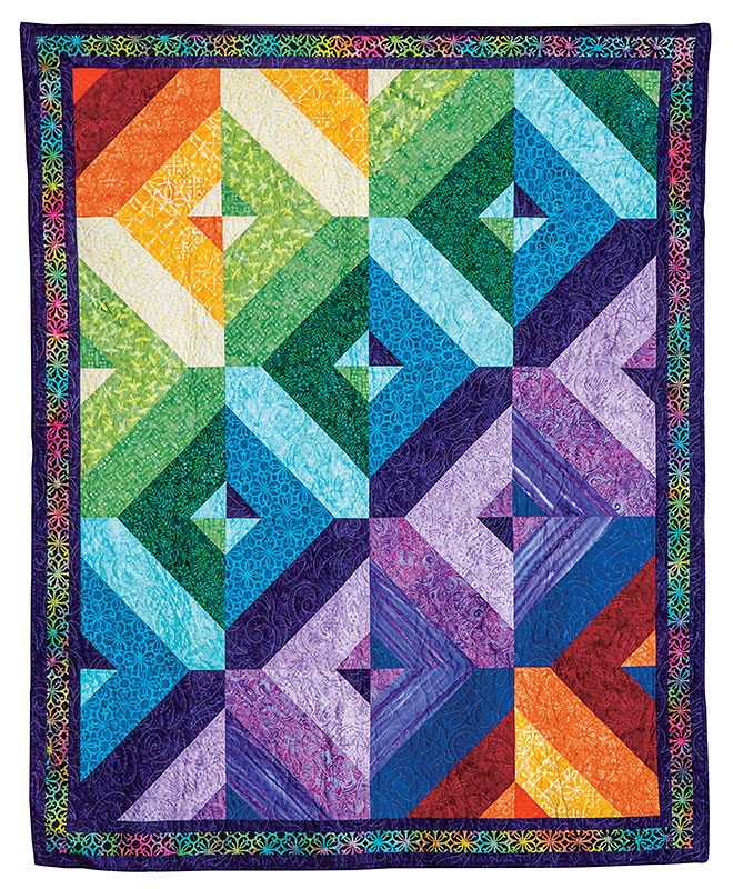 Rainbow Twist Quilt Kit | ConnectingThreads.com