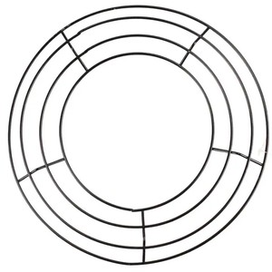 10" Wire Arch Wreath Frame – Black Metal Craft Base
