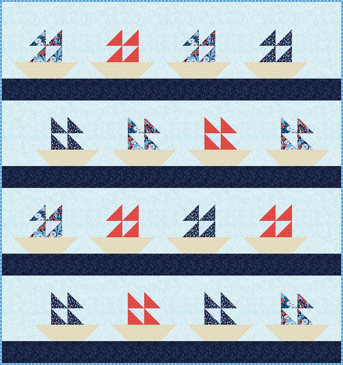 Cottage Cove - Row Row Quilt Kit | ConnectingThreads.com
