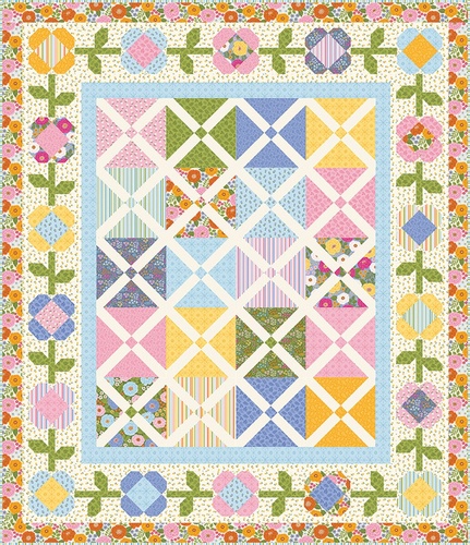 Image of Plaid and Posies Quilt Kit