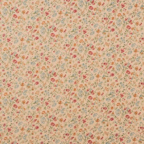 Image of Vine Floral Pink Cotton Lawn Fabric