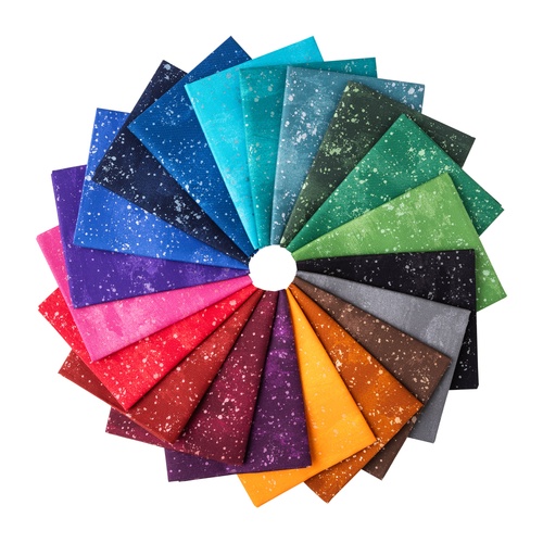 Image of Shimmer Tonals Dark Fat Quarter Sampler Multi Color Quilting Cotton Fabric