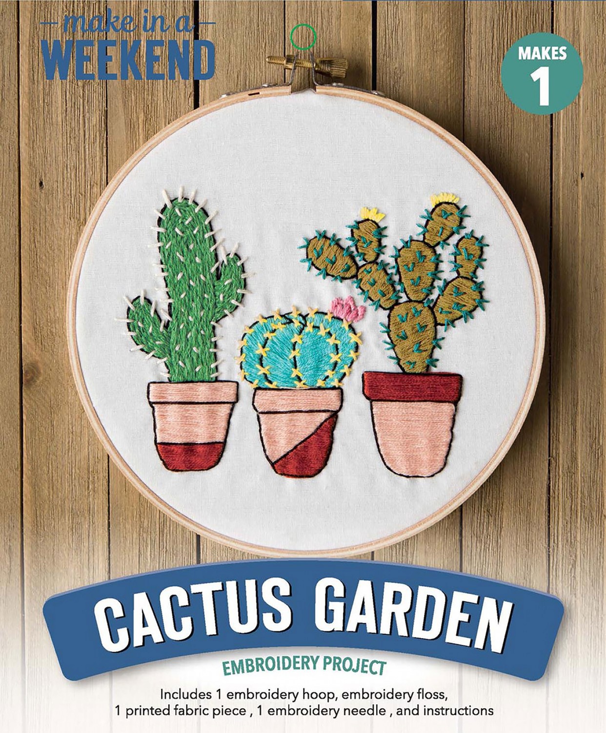 Cactus Embroidery Kit for Beginners