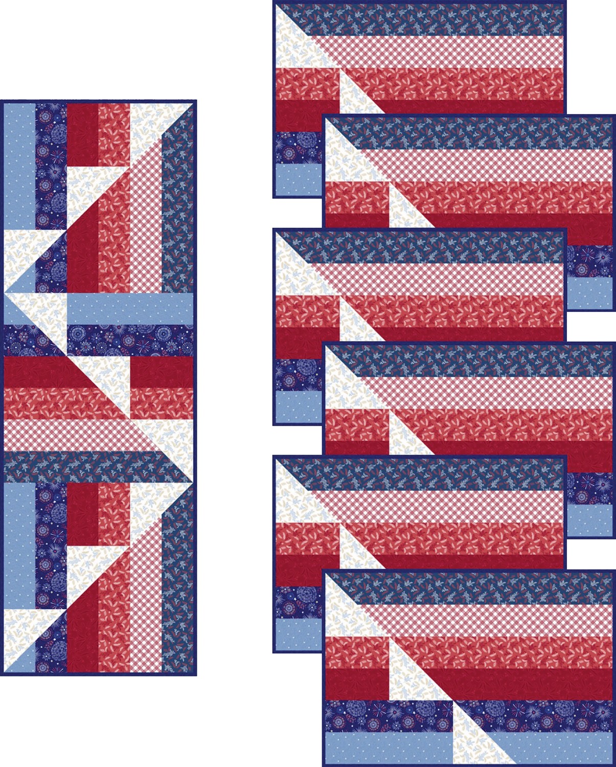 Summer Jubilee Placemats & Table Runner Quilt Kit Connecting Threads