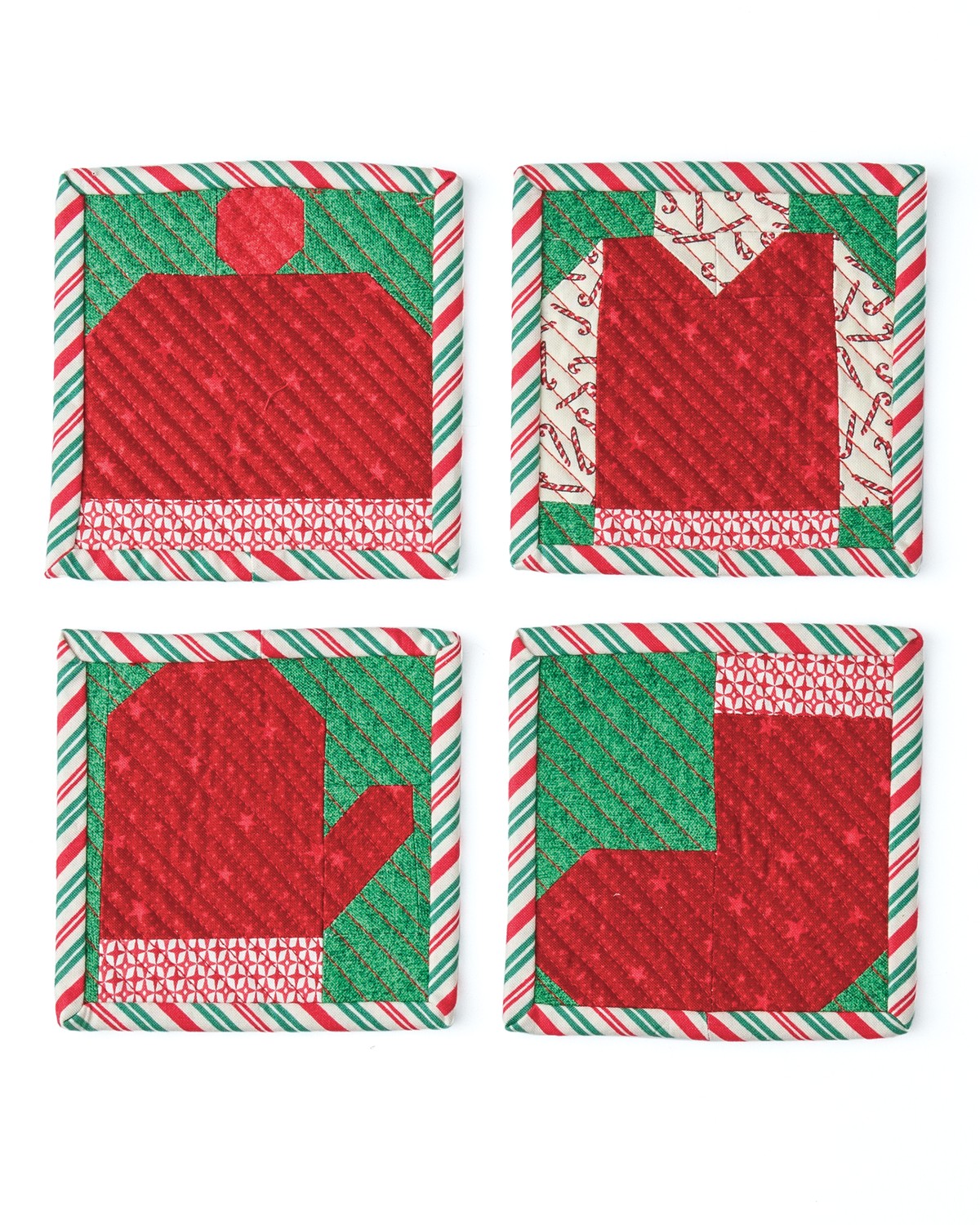 Bundle Up Holiday Coasters Pattern Download | ConnectingThreads.com