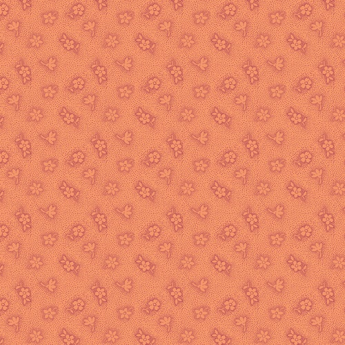 Image of In Full Bloom Sachet Dk Apricot Quilting Cotton Fabric Yardage