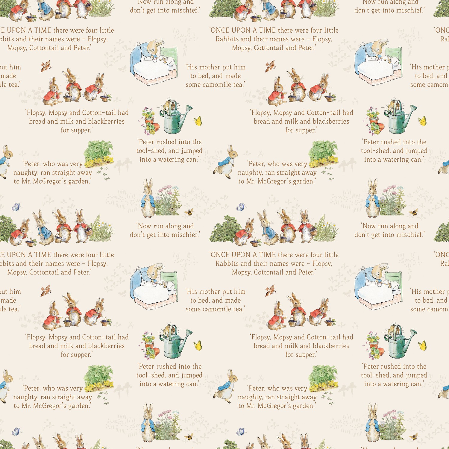 The Tale of Peter Rabbit - Text -Cream | ConnectingThreads.com