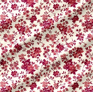 Backing Fabrics Flower Bunch Ivory - Red 108 in Wide Backing Fabric Yardage