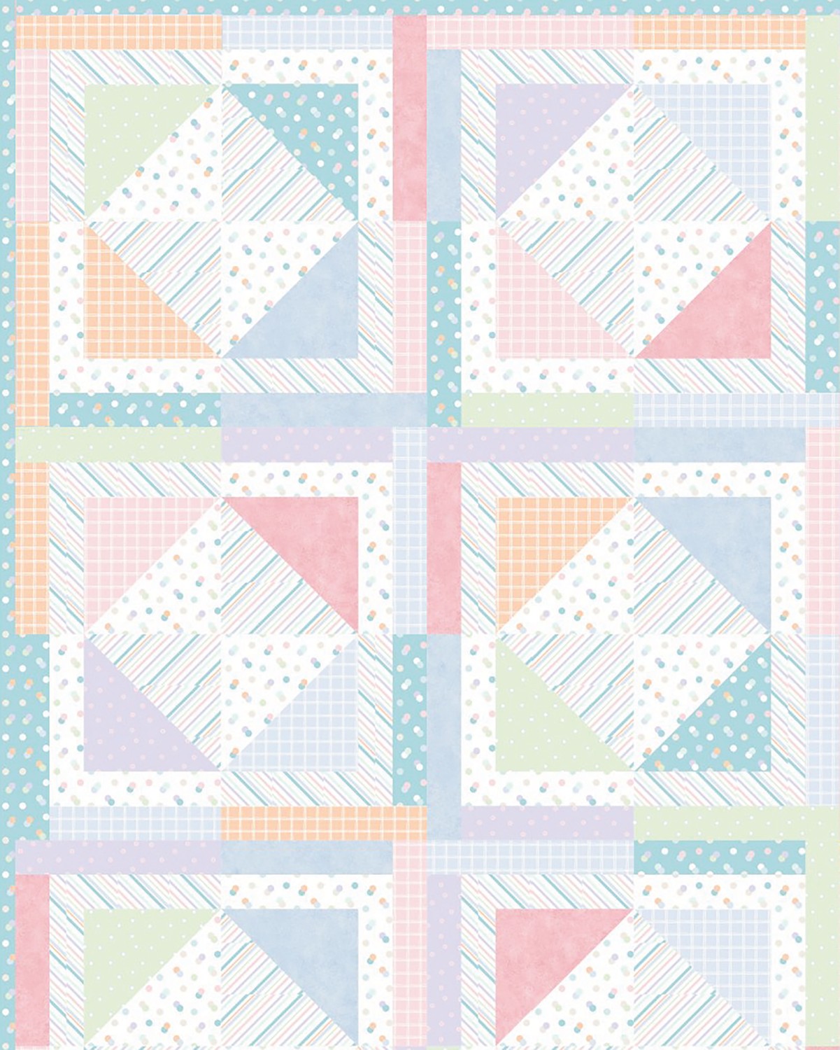 Pattern Play Flannel Kindred Baby Flannel Fabric Quilt Kit ConnectingThreads