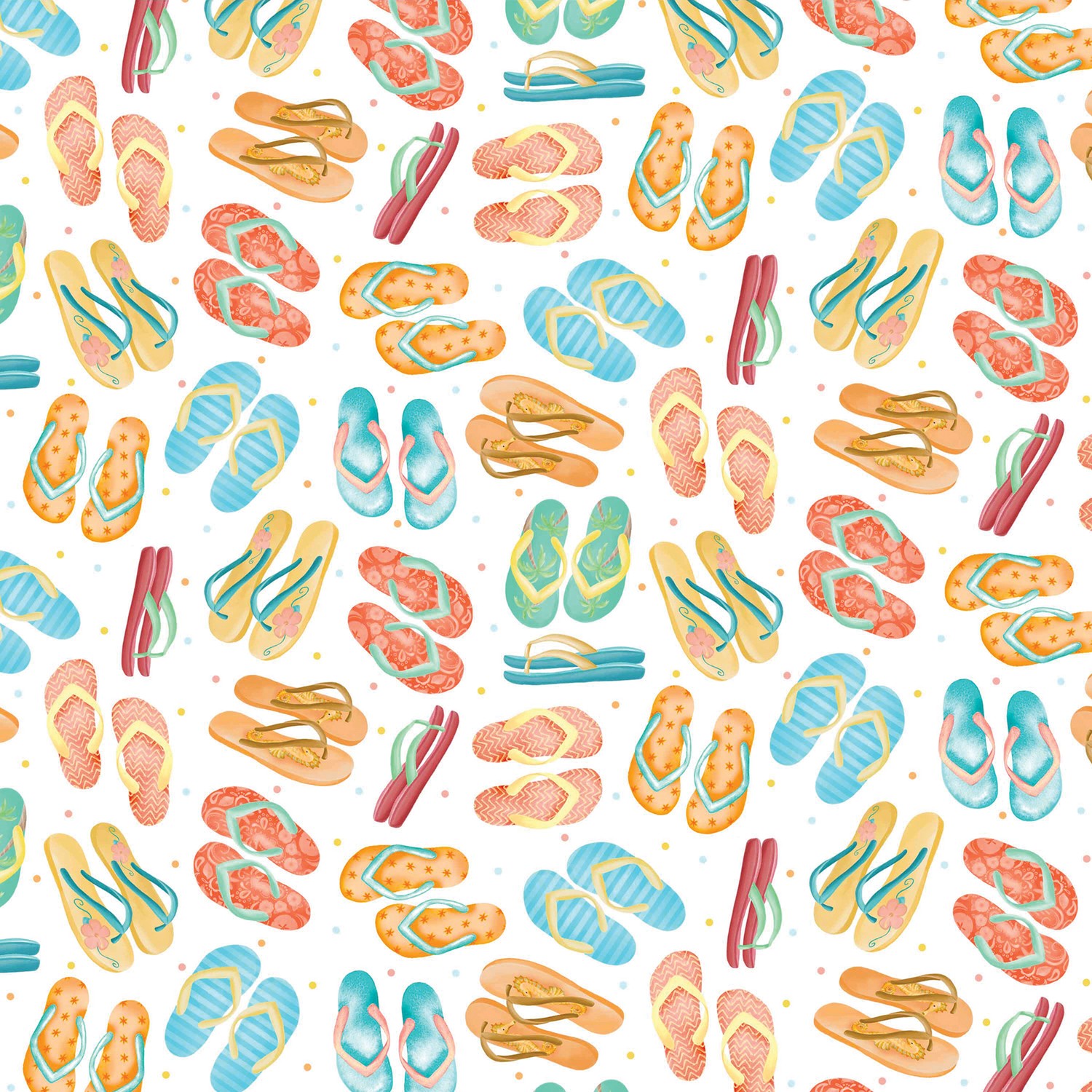 Beach Retreat - Flip Flops-White | ConnectingThreads.com