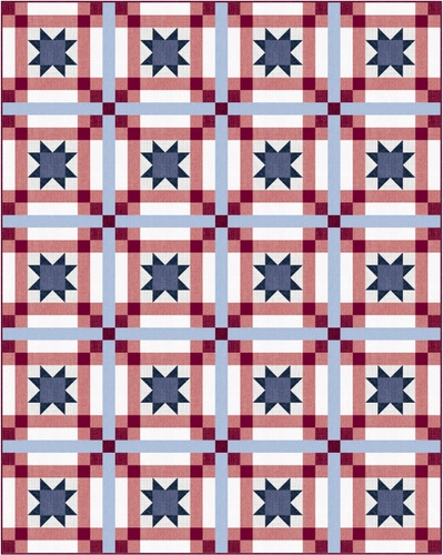 Image of Stars and Plaid Quilts of Valor Quilt Project Bundle