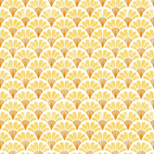 Image of Cyprus Small Scale Scallops Gold Quilting Cotton Fabric