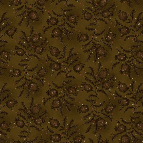 Image of Scrap Basket Favorites Pomegranate Patch Brown Quilting Cotton  Fabric Yardage