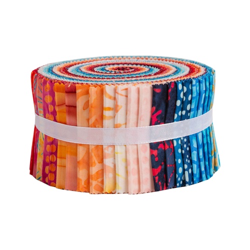 Image of Icy Embers Batiks 2.5 in Strips