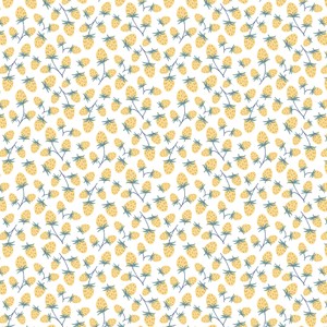 Wild Berry Valley Strawberry Vines 108 in Wide Backing Banana   Quilting Cotton  Fabric Yardage