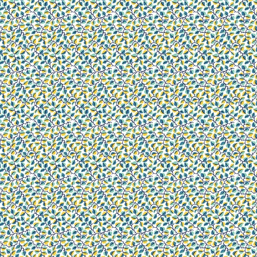 Image of On the Sunny Side Climbing Leaves Sea Glass Quilting Cotton Fabric Yardage