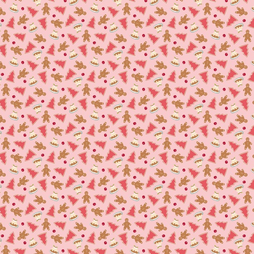 Image of Gingerbread & Holly Christmas Cookies Pink