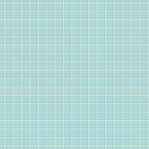Gingerbread & Holly Gift Wrap Check Aquamarine Blue Gold Metallic Quilting Cotton Fabric Yardage