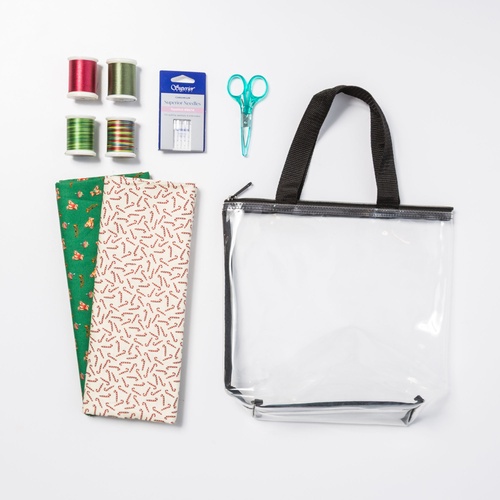 Image of Christmas Stocking Merry All The Way Kit - Green and White