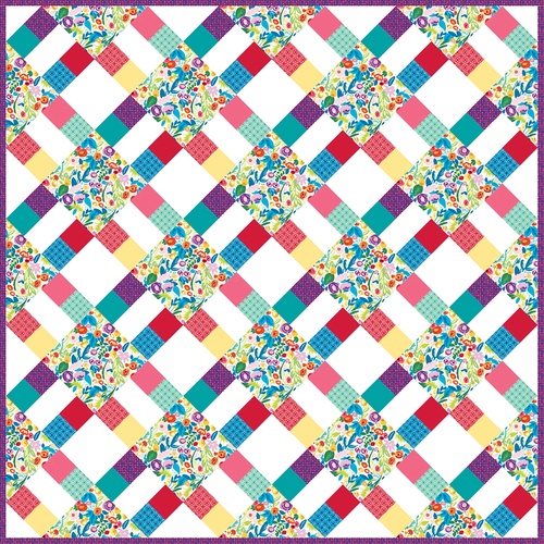 Image of Bright Blossoms Bountiful Baby Quilt Kit