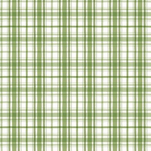 Santa's Tree Farm Plaid Green Quilting Cotton Fabric Yardage