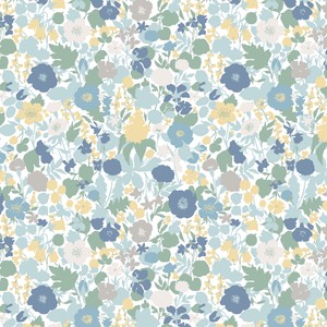Tranquil Blume Amelia's Garden White Quilting Cotton Fabric Yardage