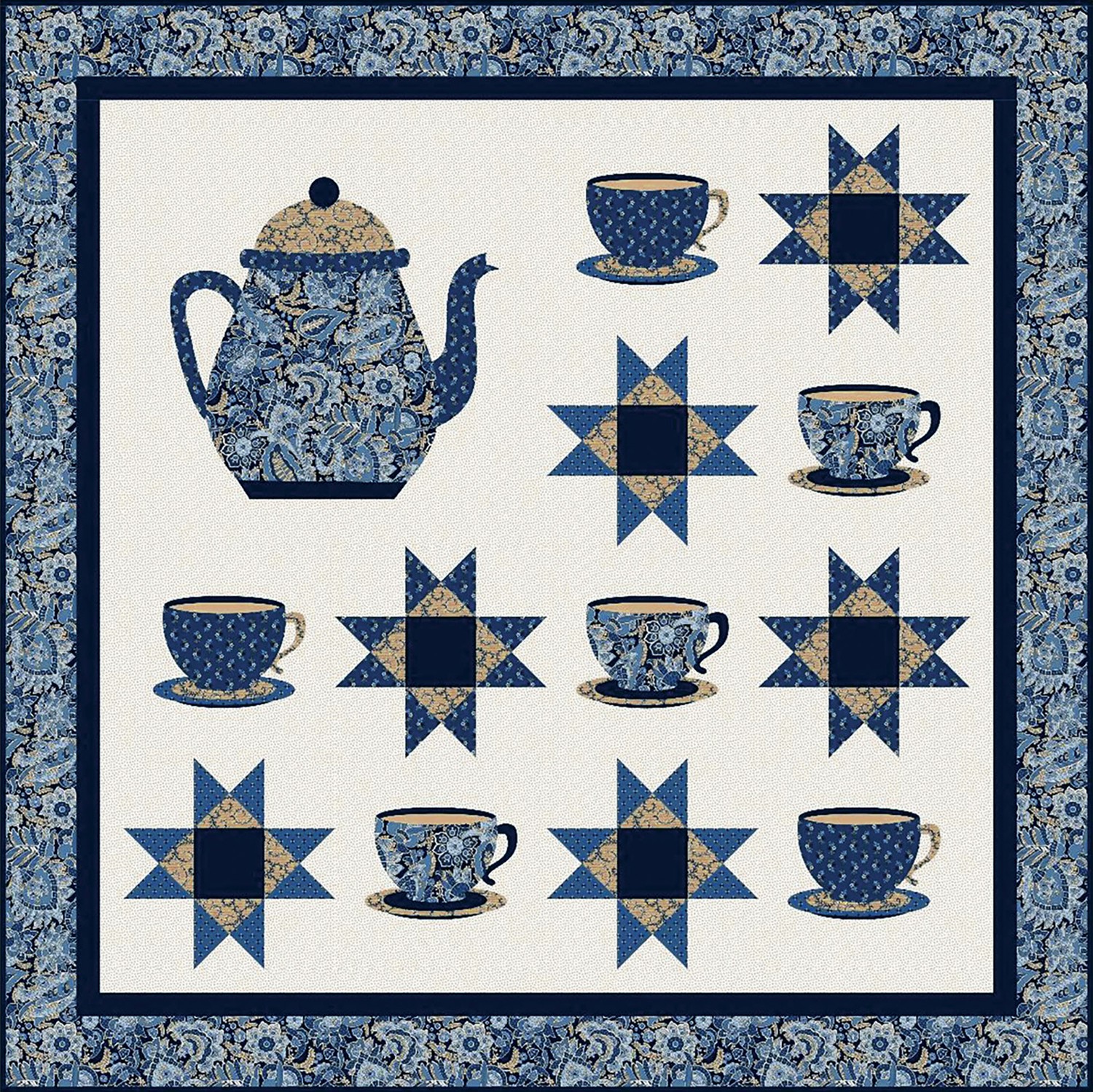 Blueberry Parfait - Royal Tea Quilt Kit | ConnectingThreads.com