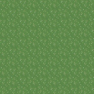 Among the Thicket Dashed Leaves Dark Lime Green Quilting Cotton Fabric Yardage