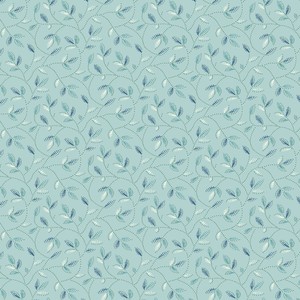 Among the Thicket Leaflet Light Bermuda Blue 108 in Wide Backing Quilting Cotton Fabric Yardage
