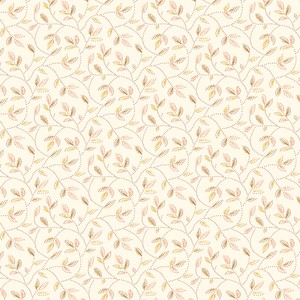Among the Thicket Leaflet Ivory 108 in Wide Backing Quilting Cotton Fabric Yardage