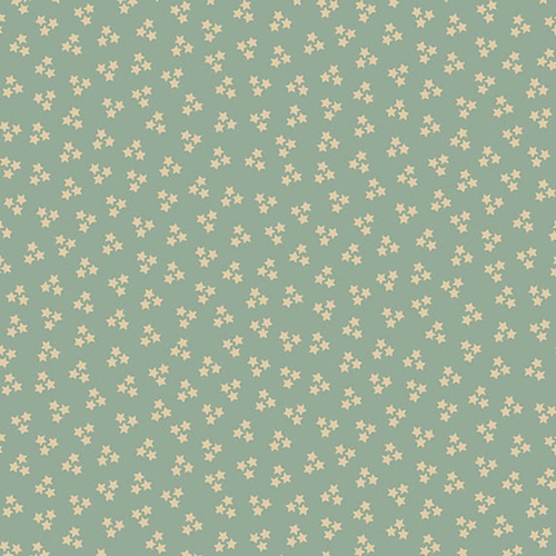 Image of Pennyberry Farm Star Sprinkles Aqua Blue Quilting Cotton Fabric Yardage