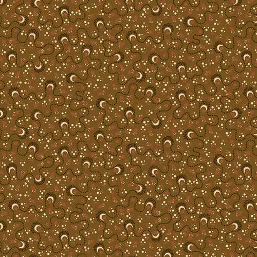 Image of Pennyberry Farm Stippled Vines Brown Quilting Cotton Fabric Yardage