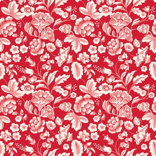 Image of Letters to Cupid Main Red Quilting Cotton Fabric Yardage